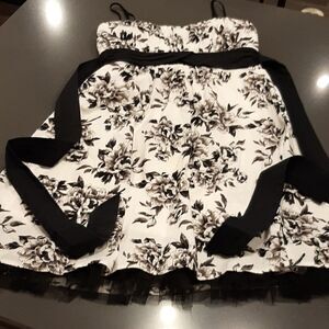 Ruby Rox Black and White Floral Dress